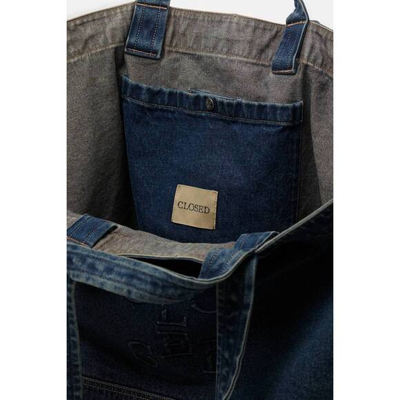 NEW CLOSED denim tote bag in dark blue - Picture 3 of 5